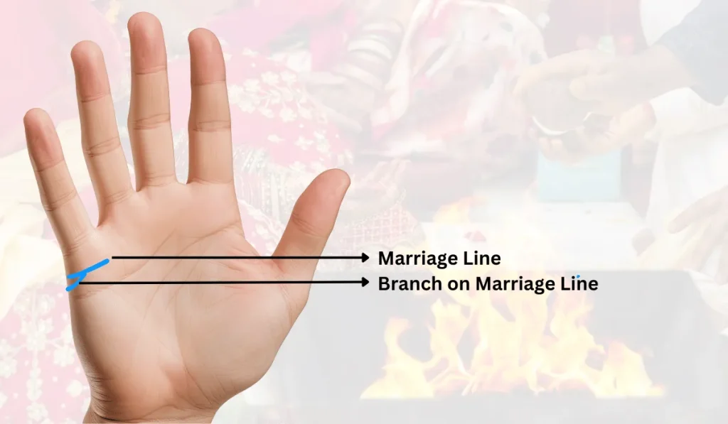 branch on marriage line indicate love marriage